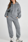 Dropped Shoulder Hooded Top & Pants Active Set
