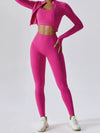 Three-Piece Active Set with Bra, Lightweight Outerwear & Leggings
