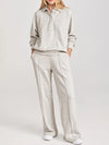 Collared Sweatshirt & High-Waist Pants Active Set