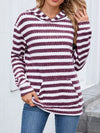 Striped Dropped Shoulder Hoodie