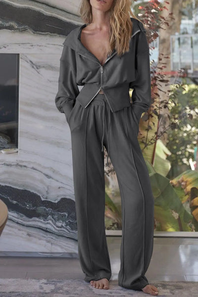 Zip-Up Hoodie & Matching Pants Activewear Set